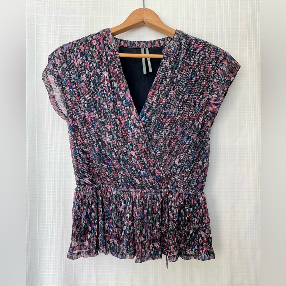 Anthropologie Multicolor Wrap Blouse